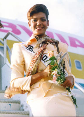 Trinidad & Tobago's Arlene Peterkin was 27 during the 1995 Miss Universe Pageant in Windhoek, Namibia